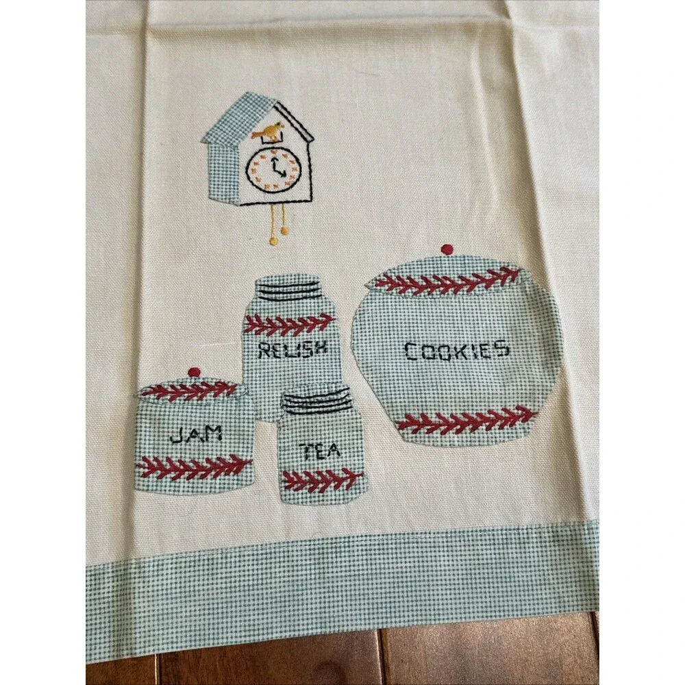 Vintage Dish Tea Towel Handmade Canisters - Picture 2 of 5